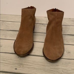 Lucky Brand Brown Suede Booties Sz 7.5